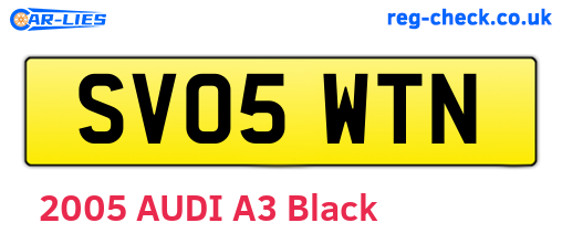 SV05WTN are the vehicle registration plates.