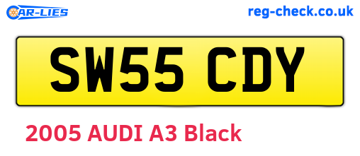 SW55CDY are the vehicle registration plates.