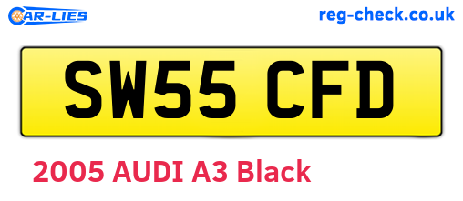 SW55CFD are the vehicle registration plates.