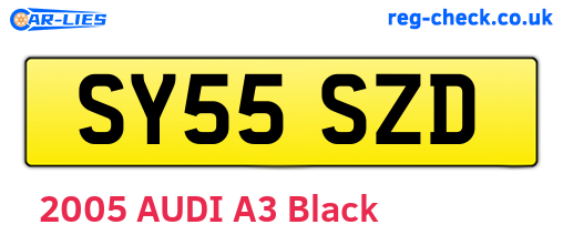 SY55SZD are the vehicle registration plates.