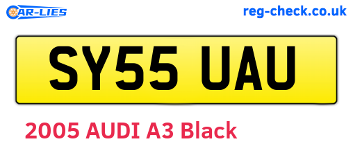 SY55UAU are the vehicle registration plates.