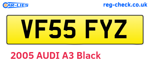 VF55FYZ are the vehicle registration plates.