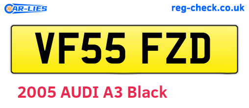 VF55FZD are the vehicle registration plates.