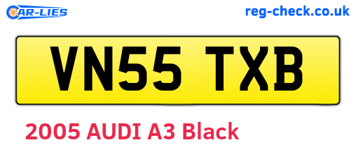 VN55TXB are the vehicle registration plates.