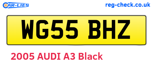 WG55BHZ are the vehicle registration plates.