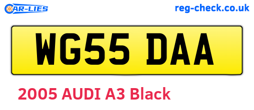 WG55DAA are the vehicle registration plates.