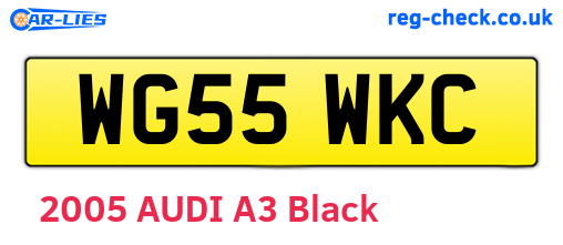 WG55WKC are the vehicle registration plates.