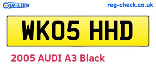 WK05HHD are the vehicle registration plates.
