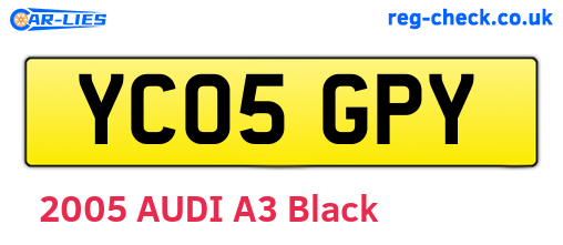 YC05GPY are the vehicle registration plates.