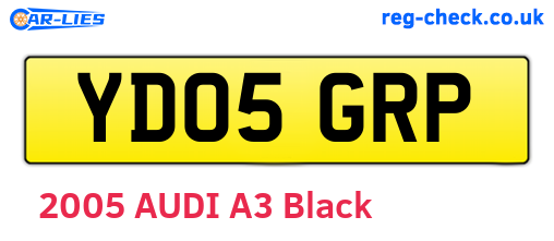 YD05GRP are the vehicle registration plates.