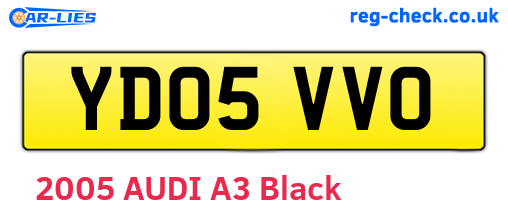 YD05VVO are the vehicle registration plates.