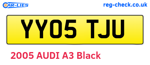 YY05TJU are the vehicle registration plates.