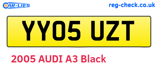 YY05UZT are the vehicle registration plates.