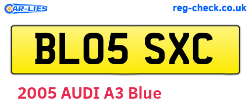 BL05SXC are the vehicle registration plates.