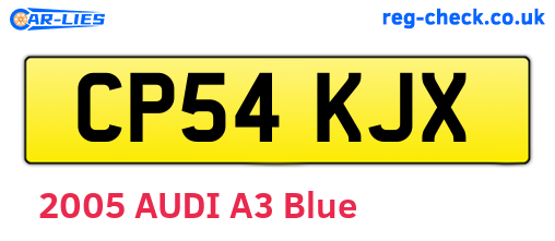 CP54KJX are the vehicle registration plates.