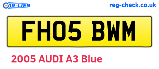 FH05BWM are the vehicle registration plates.