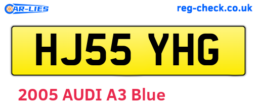 HJ55YHG are the vehicle registration plates.