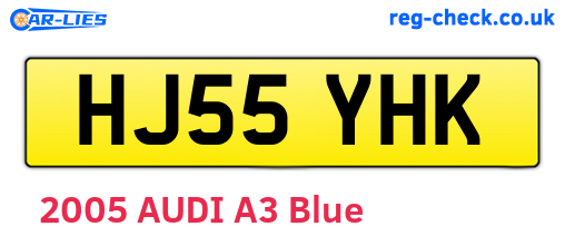HJ55YHK are the vehicle registration plates.