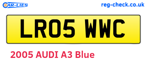 LR05WWC are the vehicle registration plates.