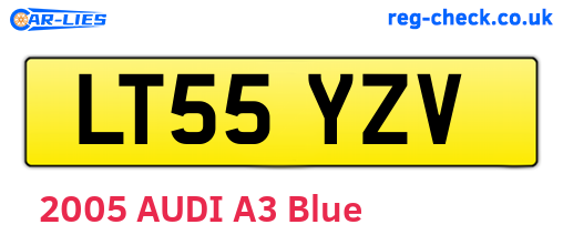 LT55YZV are the vehicle registration plates.