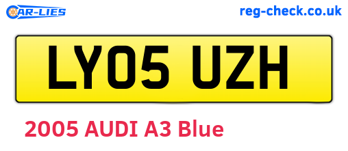 LY05UZH are the vehicle registration plates.
