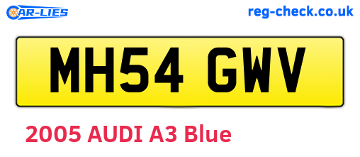 MH54GWV are the vehicle registration plates.