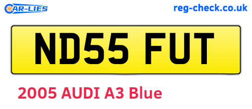 ND55FUT are the vehicle registration plates.