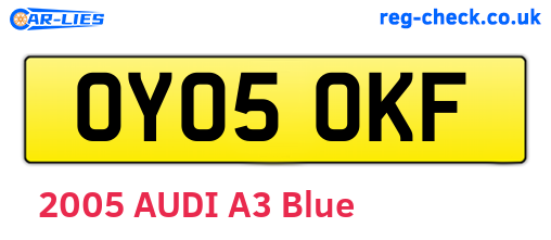 OY05OKF are the vehicle registration plates.