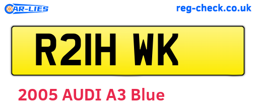 R21HWK are the vehicle registration plates.