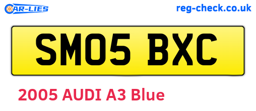 SM05BXC are the vehicle registration plates.