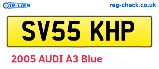 SV55KHP are the vehicle registration plates.