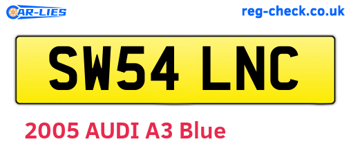 SW54LNC are the vehicle registration plates.