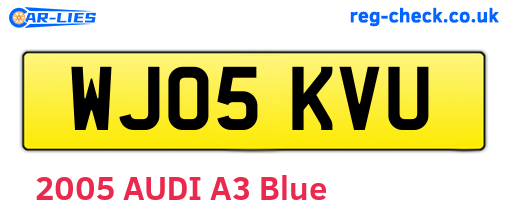WJ05KVU are the vehicle registration plates.