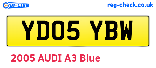 YD05YBW are the vehicle registration plates.