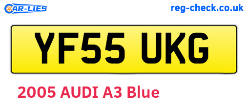 YF55UKG are the vehicle registration plates.