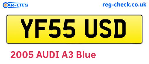 YF55USD are the vehicle registration plates.