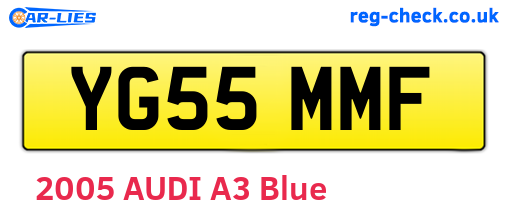 YG55MMF are the vehicle registration plates.