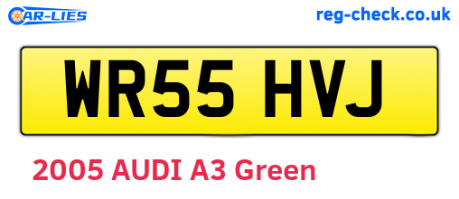 WR55HVJ are the vehicle registration plates.