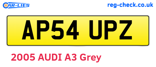 AP54UPZ are the vehicle registration plates.