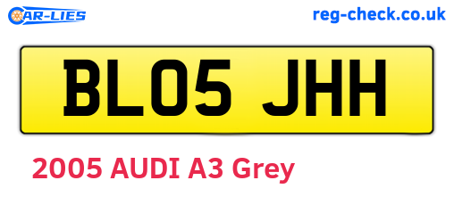 BL05JHH are the vehicle registration plates.