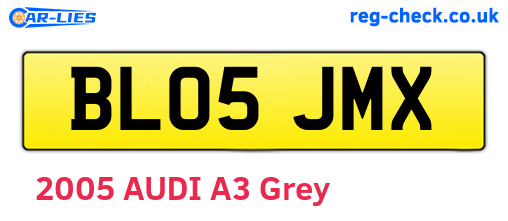 BL05JMX are the vehicle registration plates.
