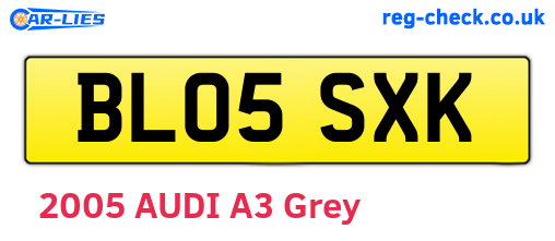 BL05SXK are the vehicle registration plates.