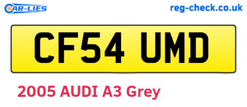 CF54UMD are the vehicle registration plates.