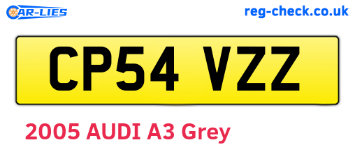 CP54VZZ are the vehicle registration plates.