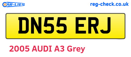 DN55ERJ are the vehicle registration plates.