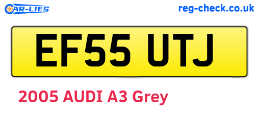 EF55UTJ are the vehicle registration plates.