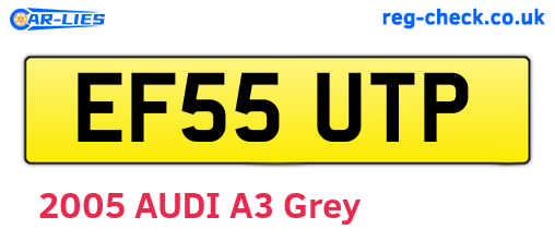 EF55UTP are the vehicle registration plates.