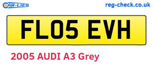 FL05EVH are the vehicle registration plates.