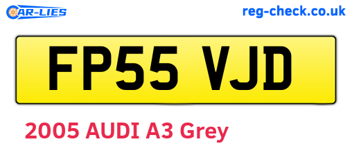 FP55VJD are the vehicle registration plates.