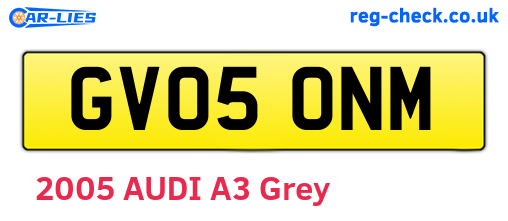 GV05ONM are the vehicle registration plates.